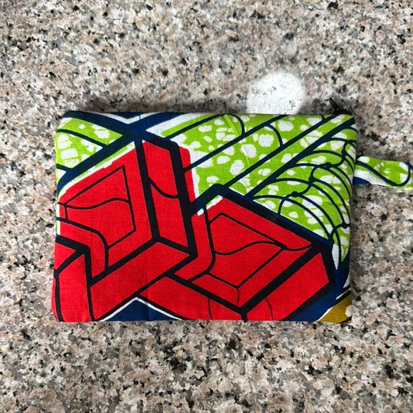 Colorful African Geometric Patterned Pouch - Picture 2 of 2